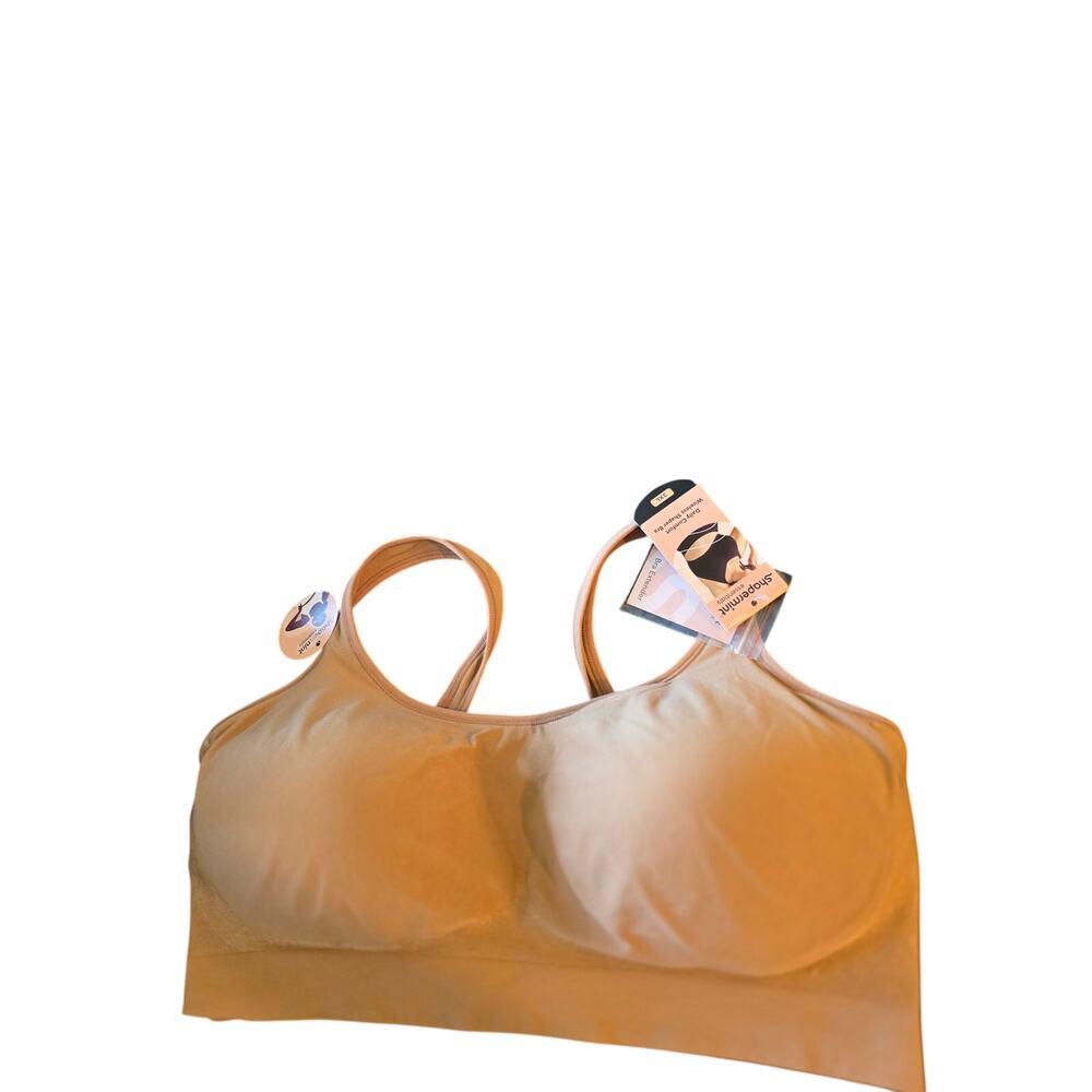 Shapermint Essentials Daily Comfort Wireless Shaper Bra Plus Size 3X Nude NEW - Picture 2 of 4